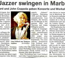 US Jazzer swingen in Marburg